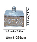 Sigaram Copper Square Shape Meena Sindoor Kum Kum Dabbi For Home Pooja Decore K4612