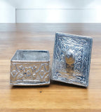 Sigaram Copper Square Shape Meena Sindoor Kum Kum Dabbi For Home Pooja Decore K4612