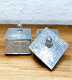 Sigaram Copper Square Shape Meena Sindoor Kum Kum Dabbi For Home Pooja Decore K4613