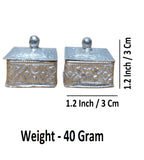 Sigaram Copper Square Shape Meena Sindoor Kum Kum Dabbi For Home Pooja Decore K4613
