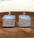 Sigaram Copper Square Shape Meena Sindoor Kum Kum Dabbi For Home Pooja Decore K4613
