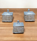 Sigaram Copper Square Shape Meena Sindoor Kum Kum Dabbi For Home Pooja Decore K4614