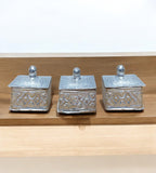 Sigaram Copper Square Shape Meena Sindoor Kum Kum Dabbi For Home Pooja Decore K4614