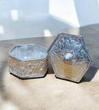 Sigaram Copper Hexagone Meena Sindoor Kum Kum Dabbi For Home Pooja Decore K4615