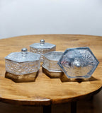 Sigaram Copper Hexagone Meena Sindoor Kum Kum Dabbi For Home Pooja Decore K4617