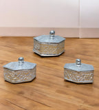 Sigaram Copper Hexagone Meena Sindoor Kum Kum Dabbi For Home Pooja Decore K4617