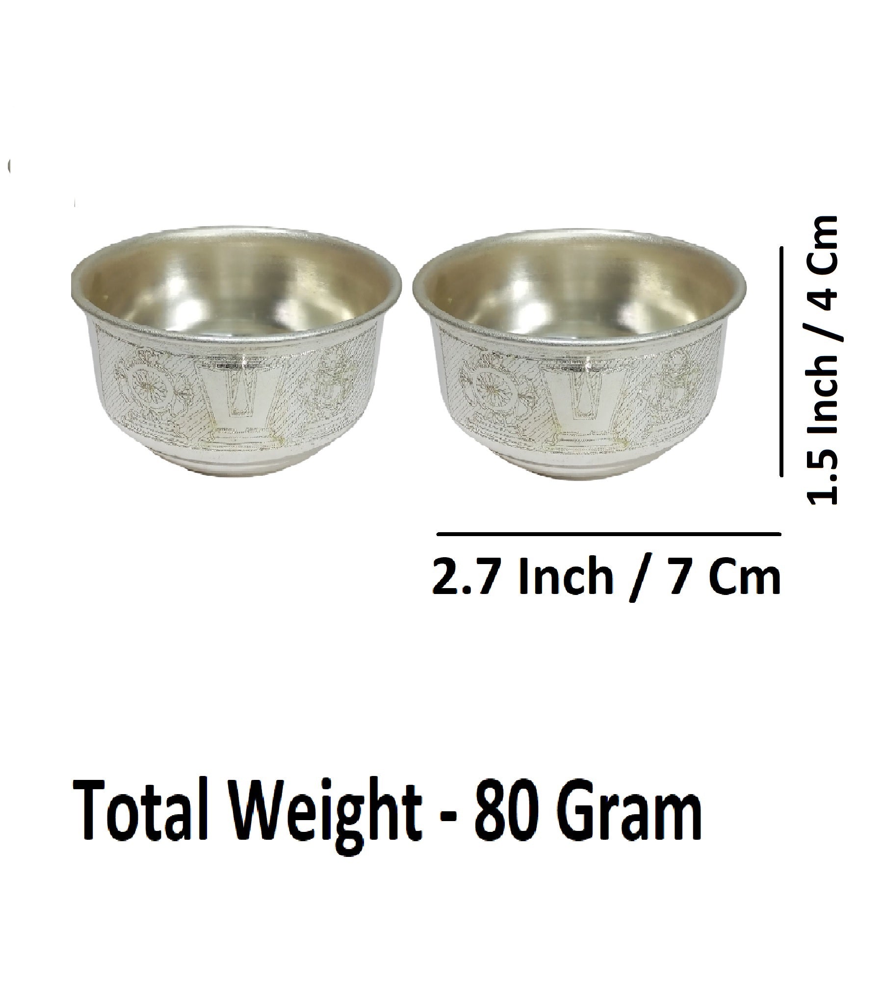 Sigaram Brass 2.7 Inch Tirumala Bowl For Home Pooja Decore K4627