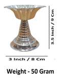Sigaram Brass 3.5 Inch Flower Diya For Home Pooja Decore K4630