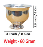 Sigaram German Silver 2.5 Inch Kum Kum Bharani Cup For Home Pooja Decore K4635