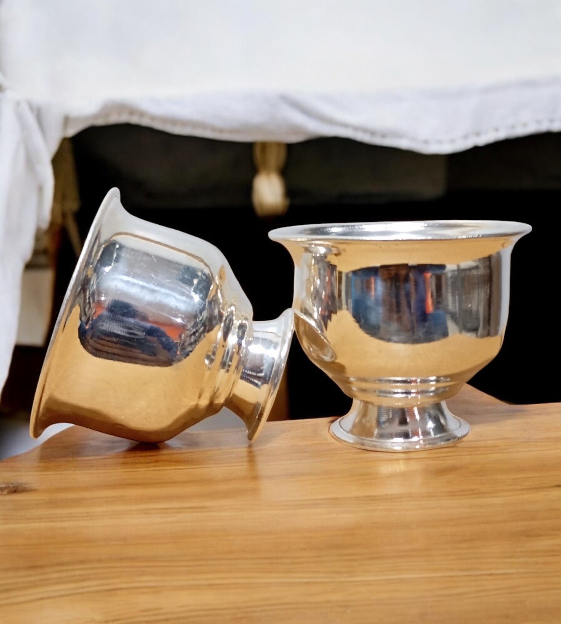 Sigaram German Silver 2.5 Inch Kum Kum Bharani Cup For home Pooja Decore K4636