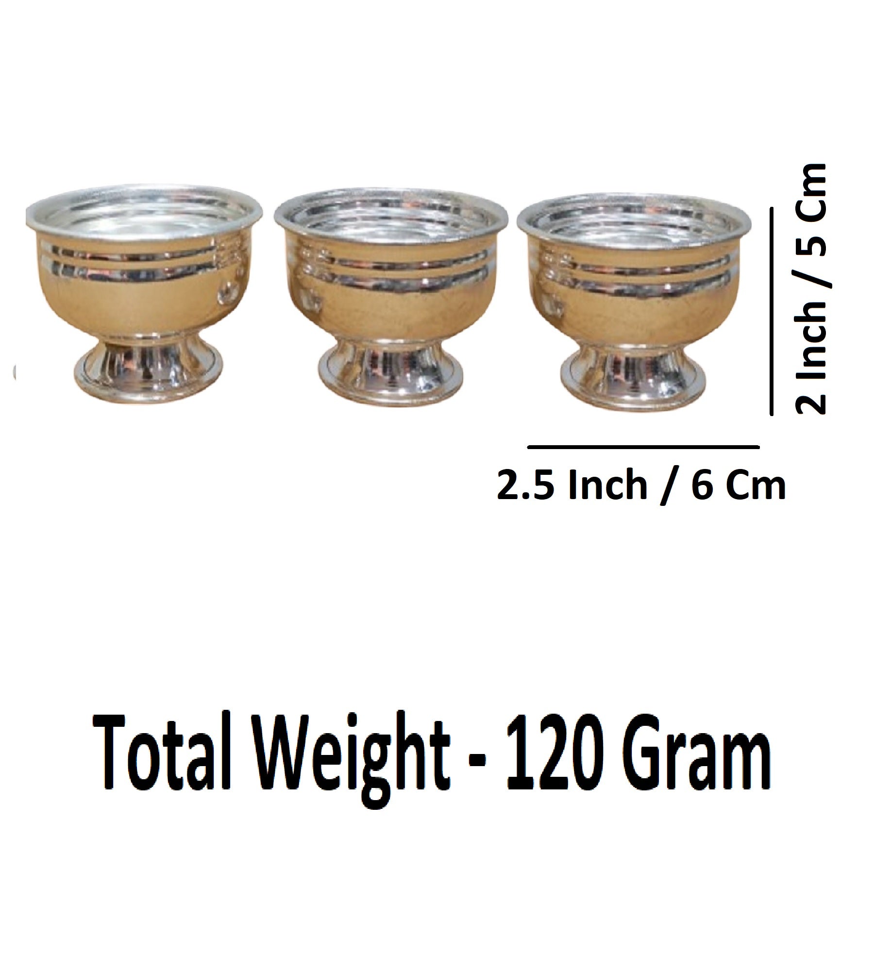 Sigaram German Silver 2 Inch Kum Kum Bharani Cup For Home Pooja Decore K4638