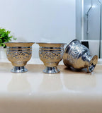 Sigaram 3 German Silver Kum Kum Barani is best for Home, Office and Temple Poojas K3117