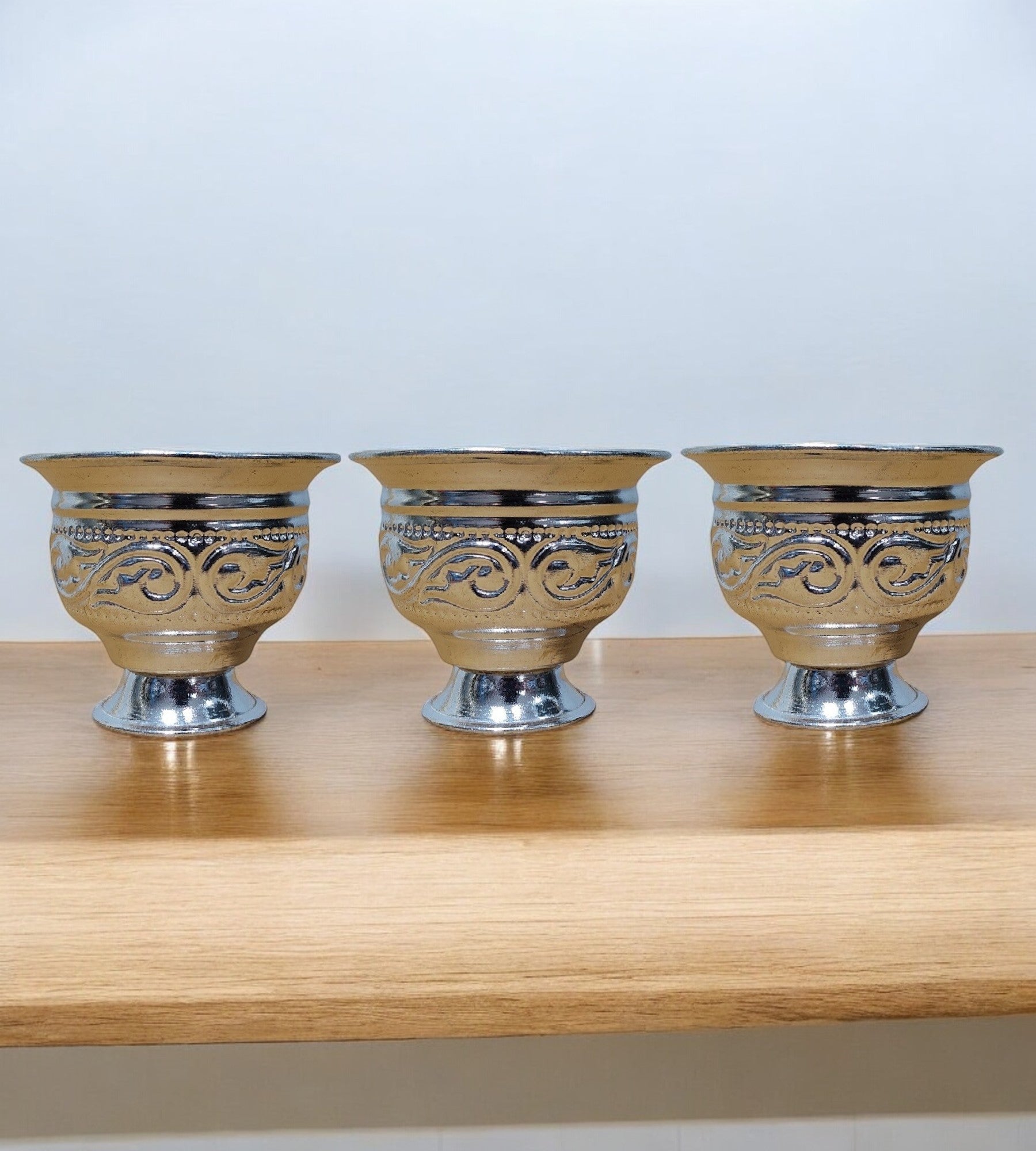 Sigaram 3 German Silver Kum Kum Barani is best for Home, Office and Temple Poojas K3117