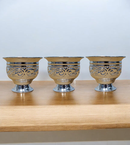 Sigaram 3 German Silver Kum Kum Barani is best for Home, Office and Temple Poojas K3117