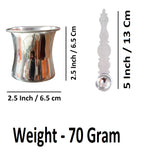 Sigaram 2.5 German Silver Plain Panchpatra for Home & Temple Pooja K4642