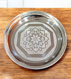 Sigaram Brass 6 Inch Floral Design Plate For Home Pooja Decore K4643