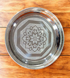 Sigaram Brass 6 Inch Floral Design Plate For Home Pooja Decore K4643