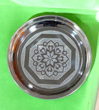 Sigaram Brass 6 Inch Floral Design Plate For Home Pooja Decore K4643