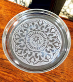 Sigaram Brass 8 Inch Floral Designed Plate For Home Pooja Decore K4645