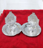 Sigaram Brass 3 Inch Fancy Rama Sheetha Design Diya For Home Pooja Decore K4652