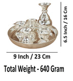 Sigaram German Silver Plain Kalash Set For Home and Pooja Festival K4659