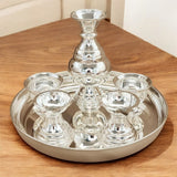 Sigaram German Silver Plain Kalash Set For Home and Pooja Festival K4659