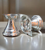 Sigaram 2.8 Inch German Silver Diya Traditional Oil Lamp for Home Pooja & Festival K4660