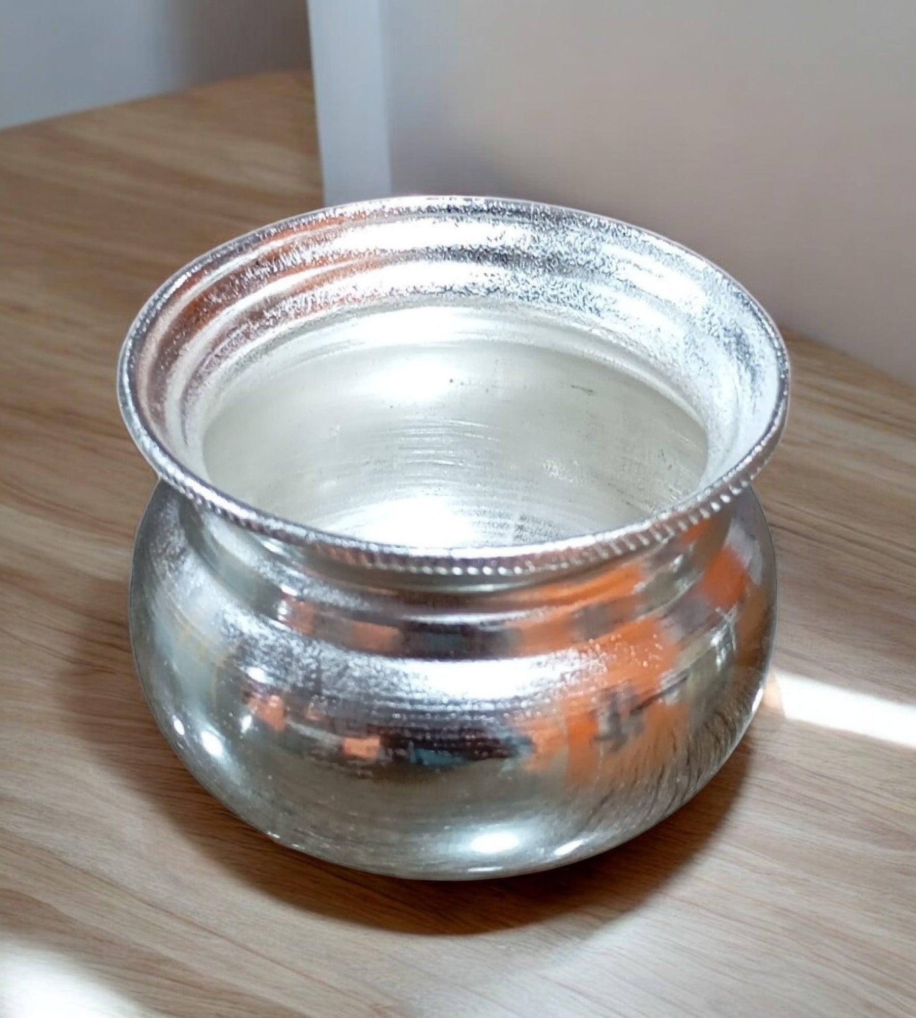 Sigaram German Silver Plain Traditional for Kum Kum & Haldi Cup For Home Pooja K4662