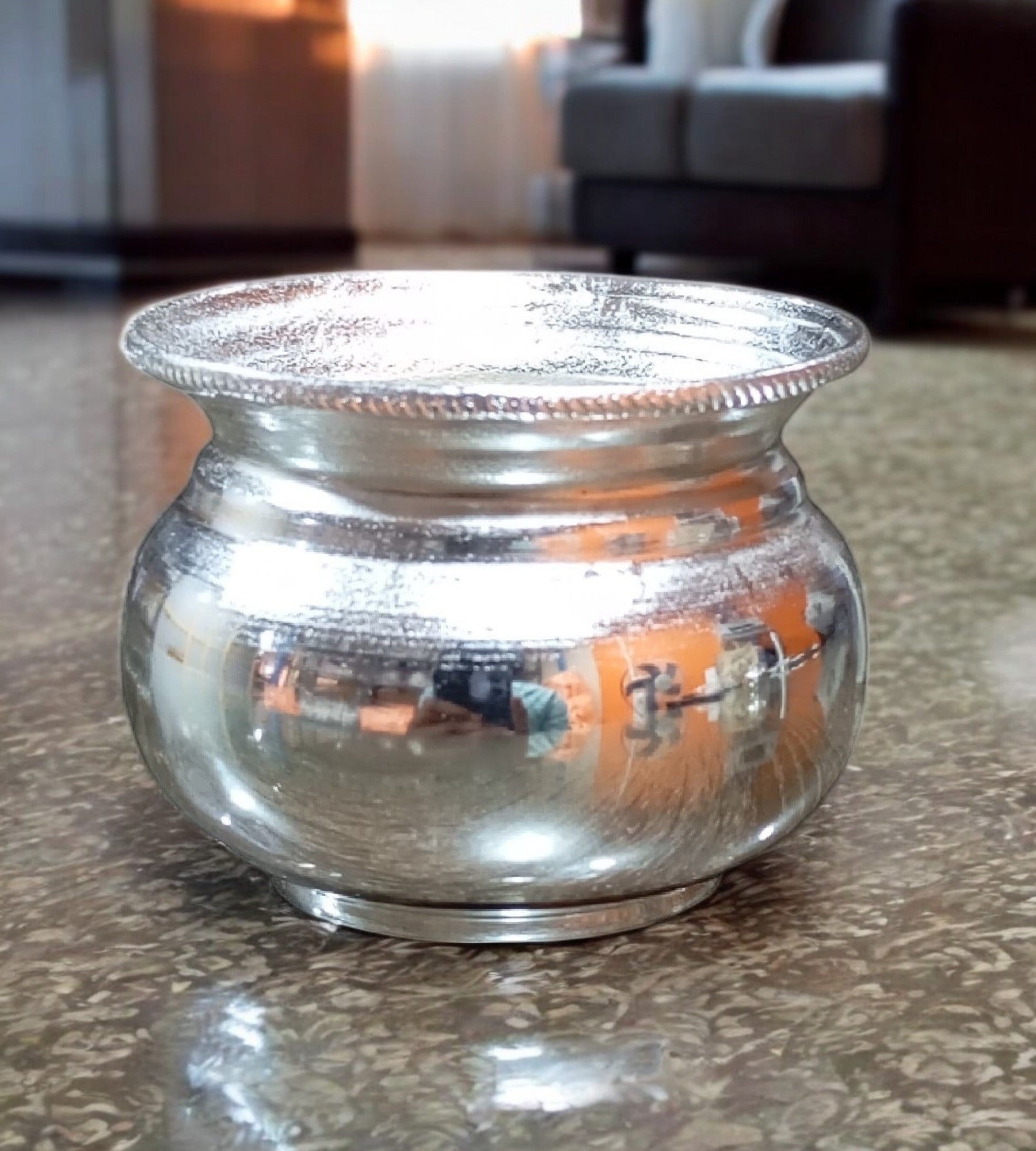 Sigaram German Silver Plain Traditional for Kum Kum & Haldi Cup For Home Pooja K4662