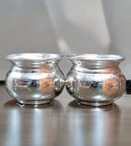 Sigaram Sigaram German Silver Traditional Kum Kum & Haldi Cup For Home Pooja K4663