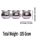 Sigaram German Silver Plain Kum Kum Cup/ Haldi Cup/ Batlu For Home Pooja Decore K4664