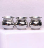 Sigaram German Silver Plain Kum Kum Cup/ Haldi Cup/ Batlu For Home Pooja Decore K4664