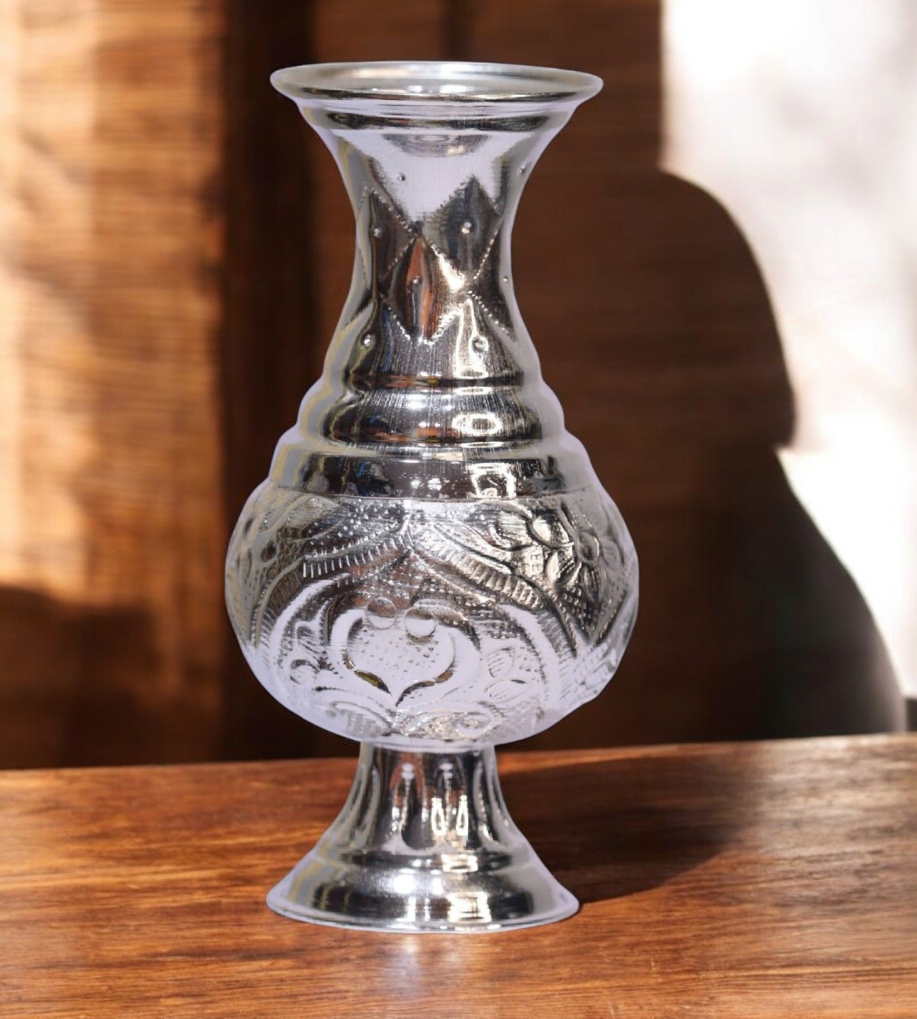 Sigaram German Silver 5.5 Inch Leaf Kalash For Home Pooja Decore K4665