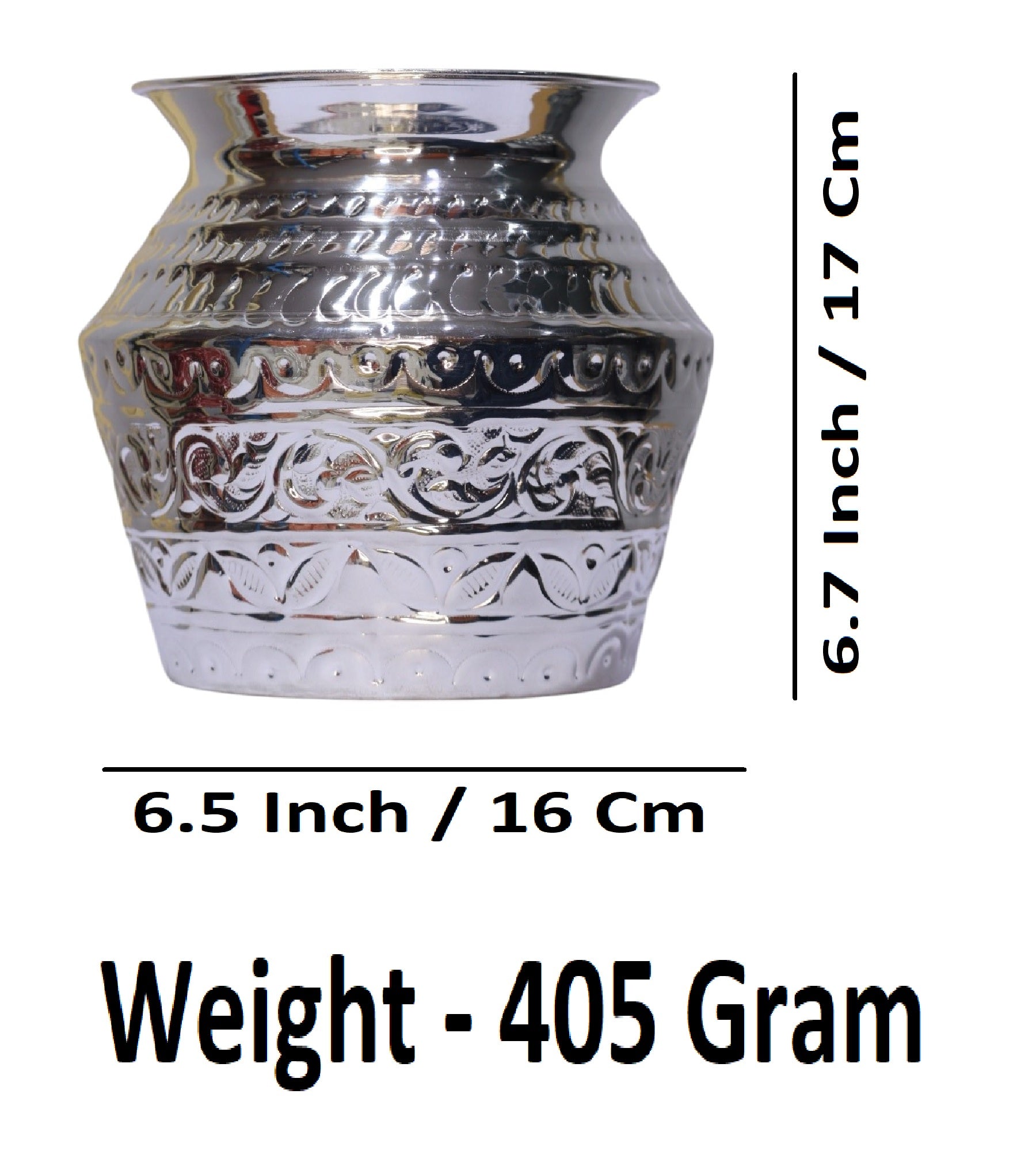 Sigaram Brass 6.7 Inch Serva / Bindige / Kalash For Home Pooja Festival K4670