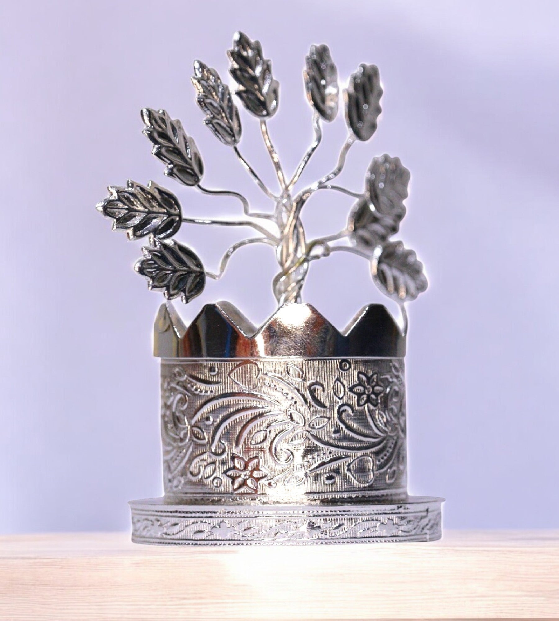 Sigaram Brass 4.5 Inch Tulsi Plant For Home Pooja Decore K4675