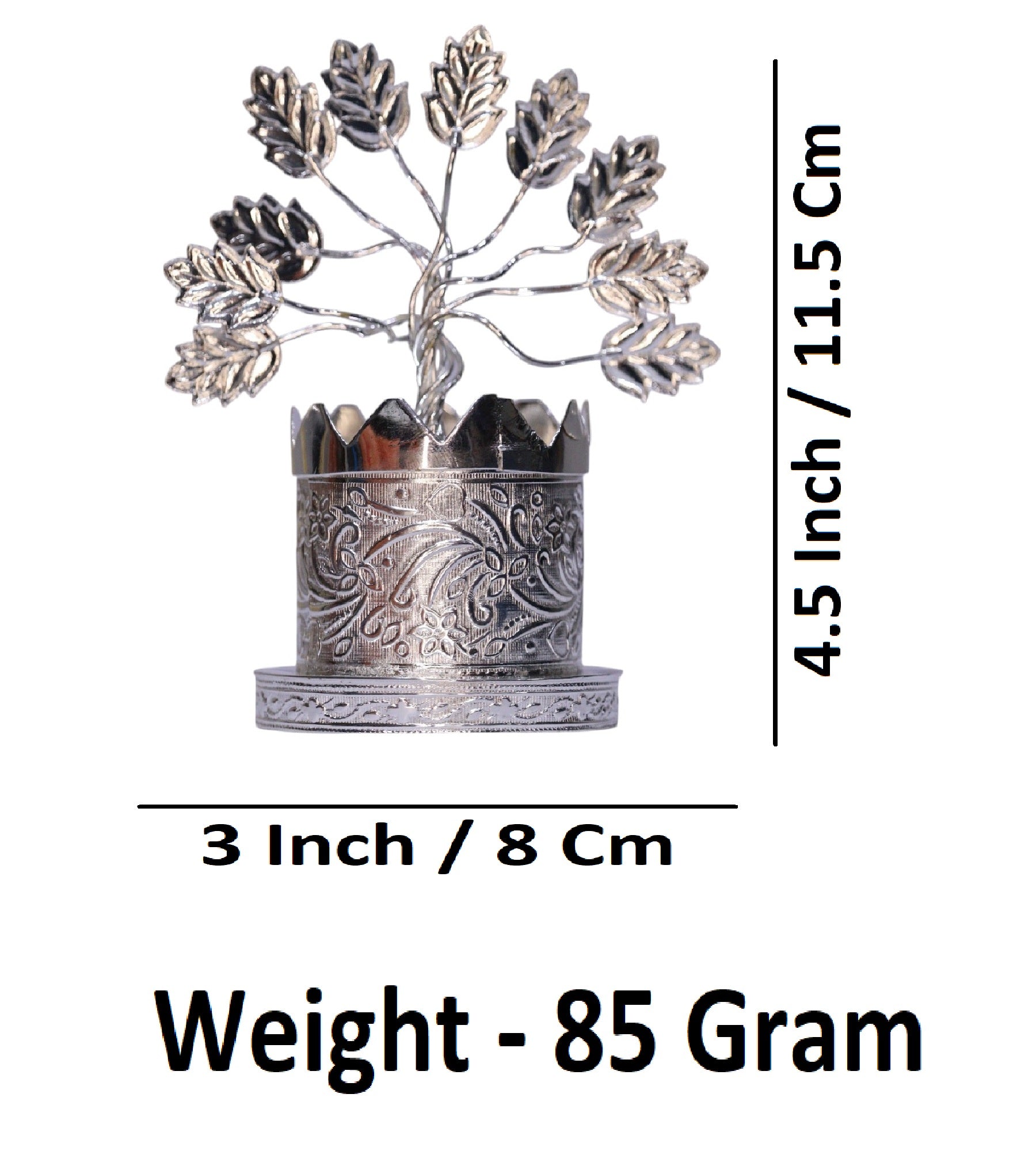 Sigaram Brass 4.5 Inch Tulsi Plant For Home Pooja Decore K4675