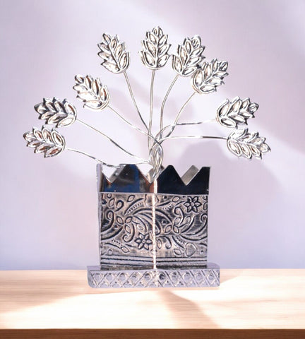 Sigaram Brass 4.5 Inch Hexangle Tulsi Plant For Hom Pooja Decore K4676