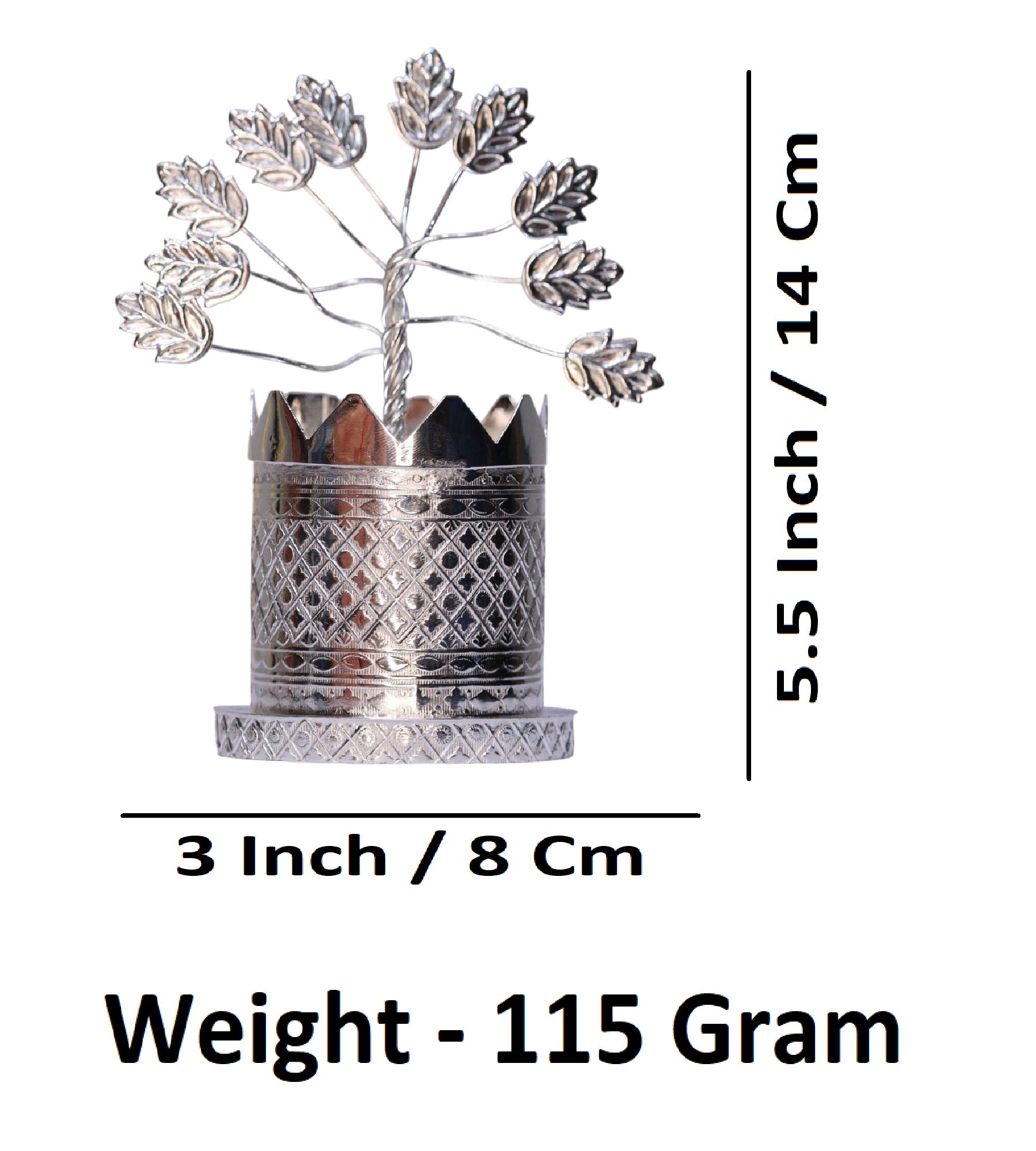 Sigaram Brass 5.5 Inch Tulsi Plant For Home Pooja Decore K4677