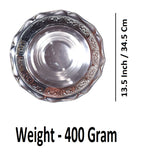 Sigaram 13.5 Inch Steel Design Plate For Home Pooja Decore K4679