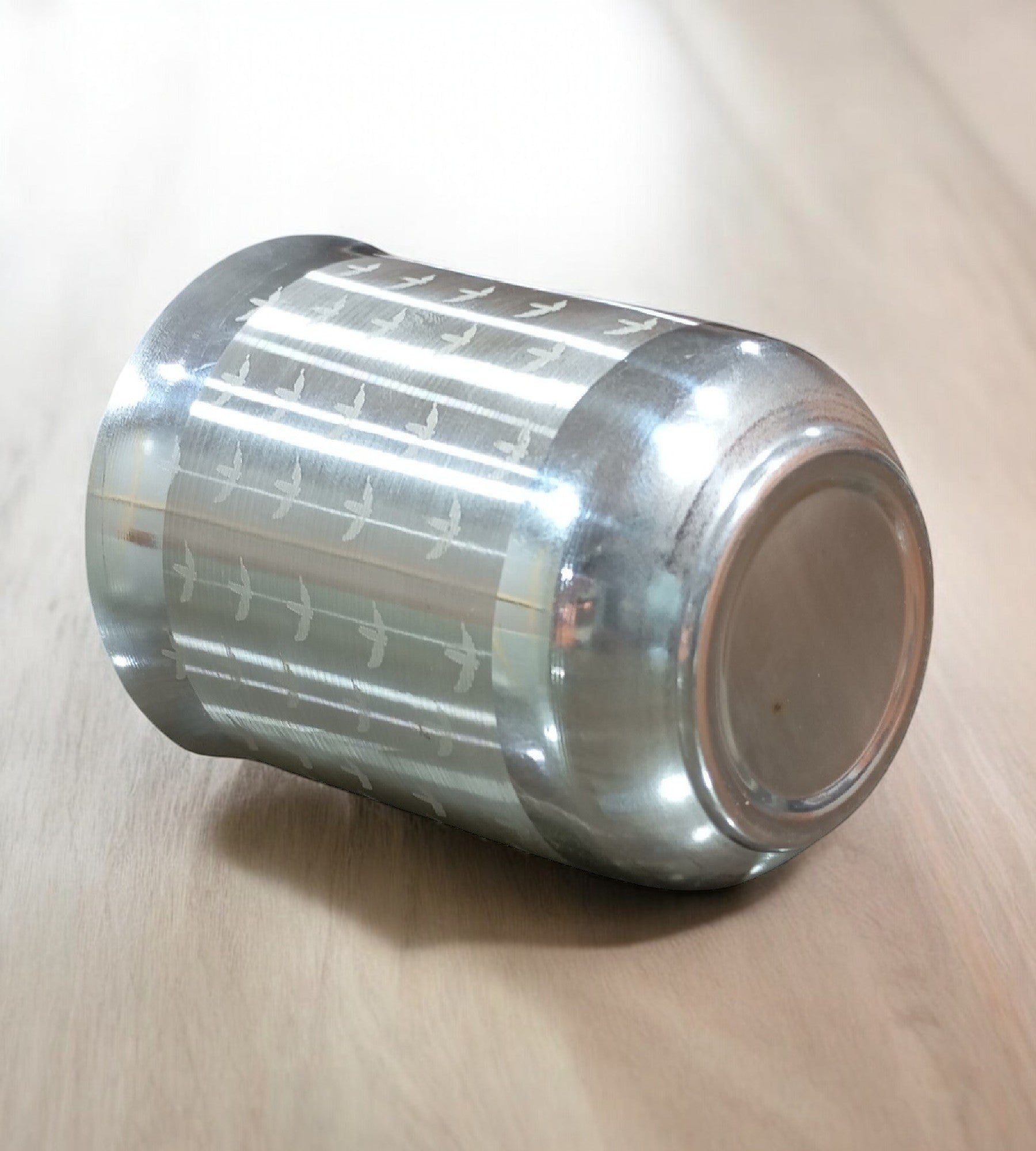 Sigaram 3.7 Inch Plain Stainless Steel Drinking Tumbler / Glass For Home Decore K4681