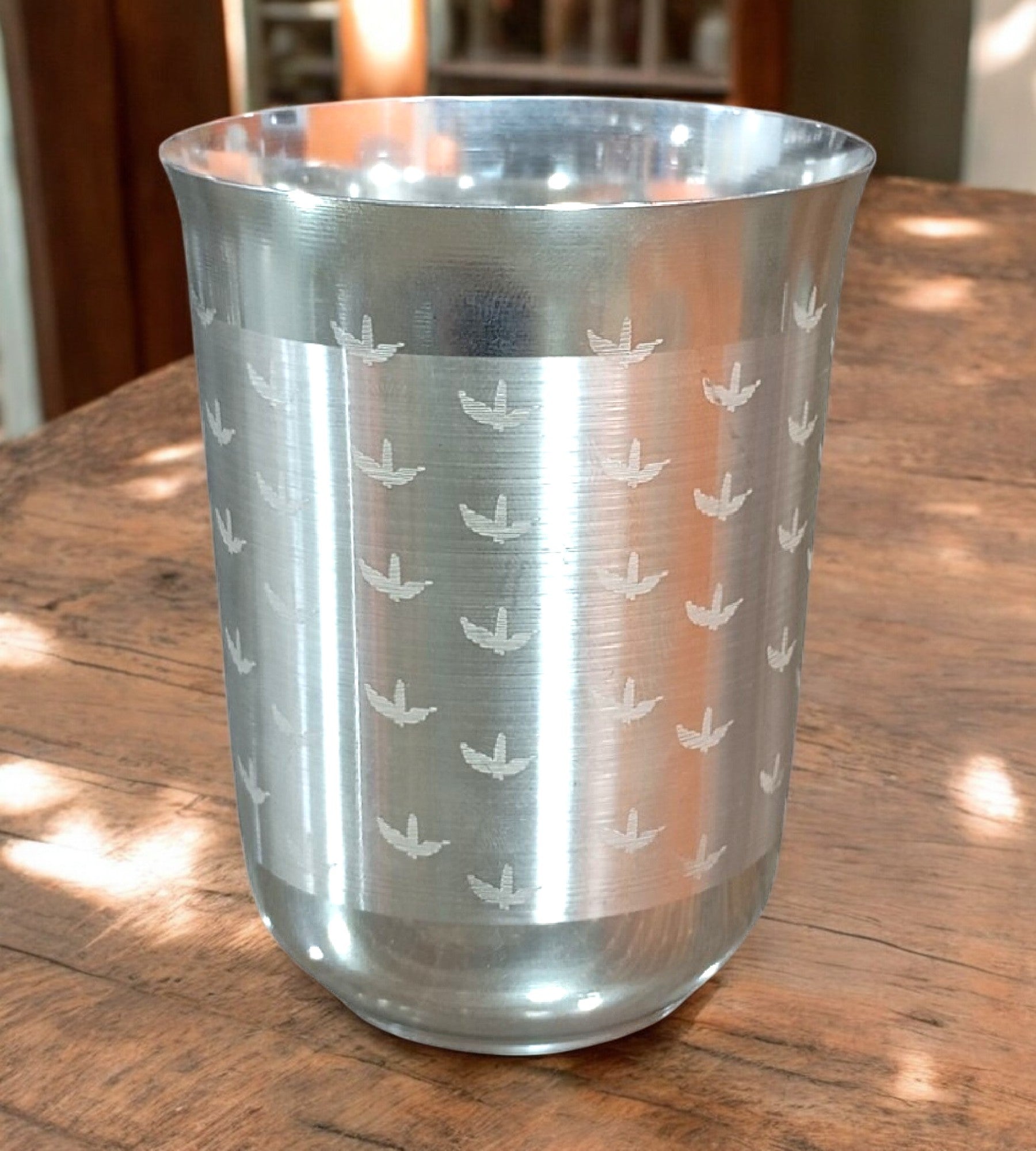 Sigaram 3.7 Inch Plain Stainless Steel Drinking Tumbler / Glass For Home Decore K4681