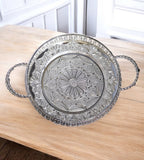 Sigaram 10 Inch Metal Wedding Tray with Hand For Pooja Festival & Wedding Ceremany K4686