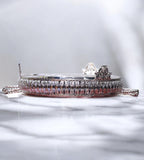 Sigaram 12 Inch Metal Wedding Tray with Hand For Pooja Festival & Wedding Ceremany K4687
