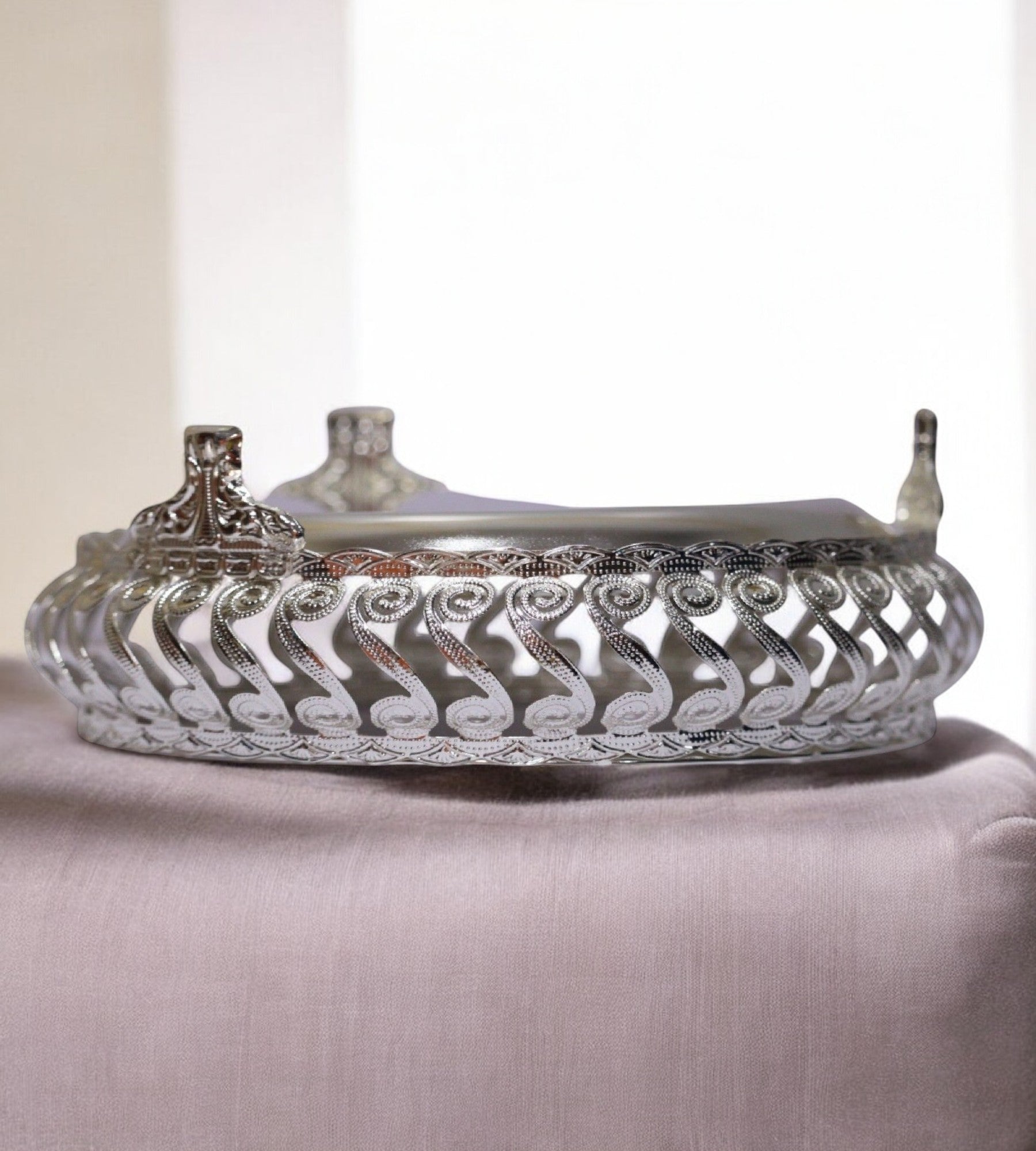 Sigaram 7 Inch Metal Wedding Tray For Pooja Festival and Wedding Ceremany K4688