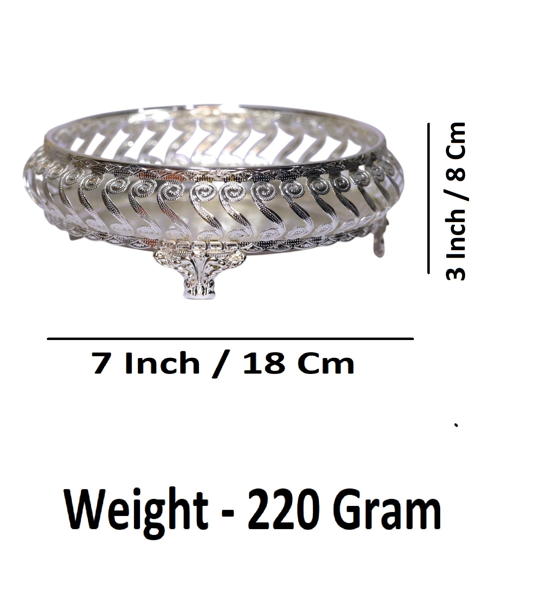 Sigaram 7 Inch Metal Wedding Tray For Pooja Festival and Wedding Ceremany K4688