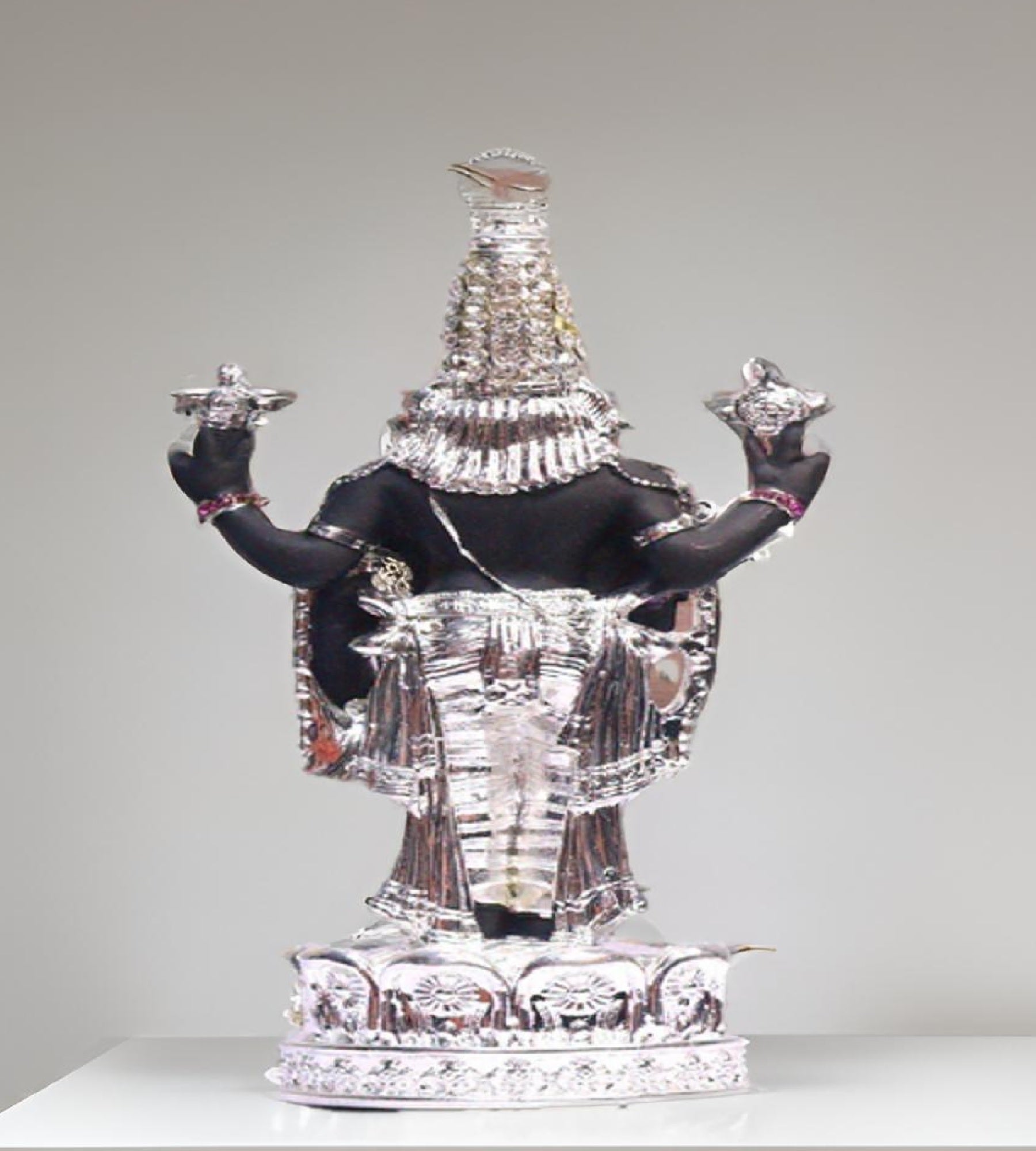 Sigaram 6 Inch Silver Color Kaamal Balaji / Tirupathi For Home Pooja Decore K4693