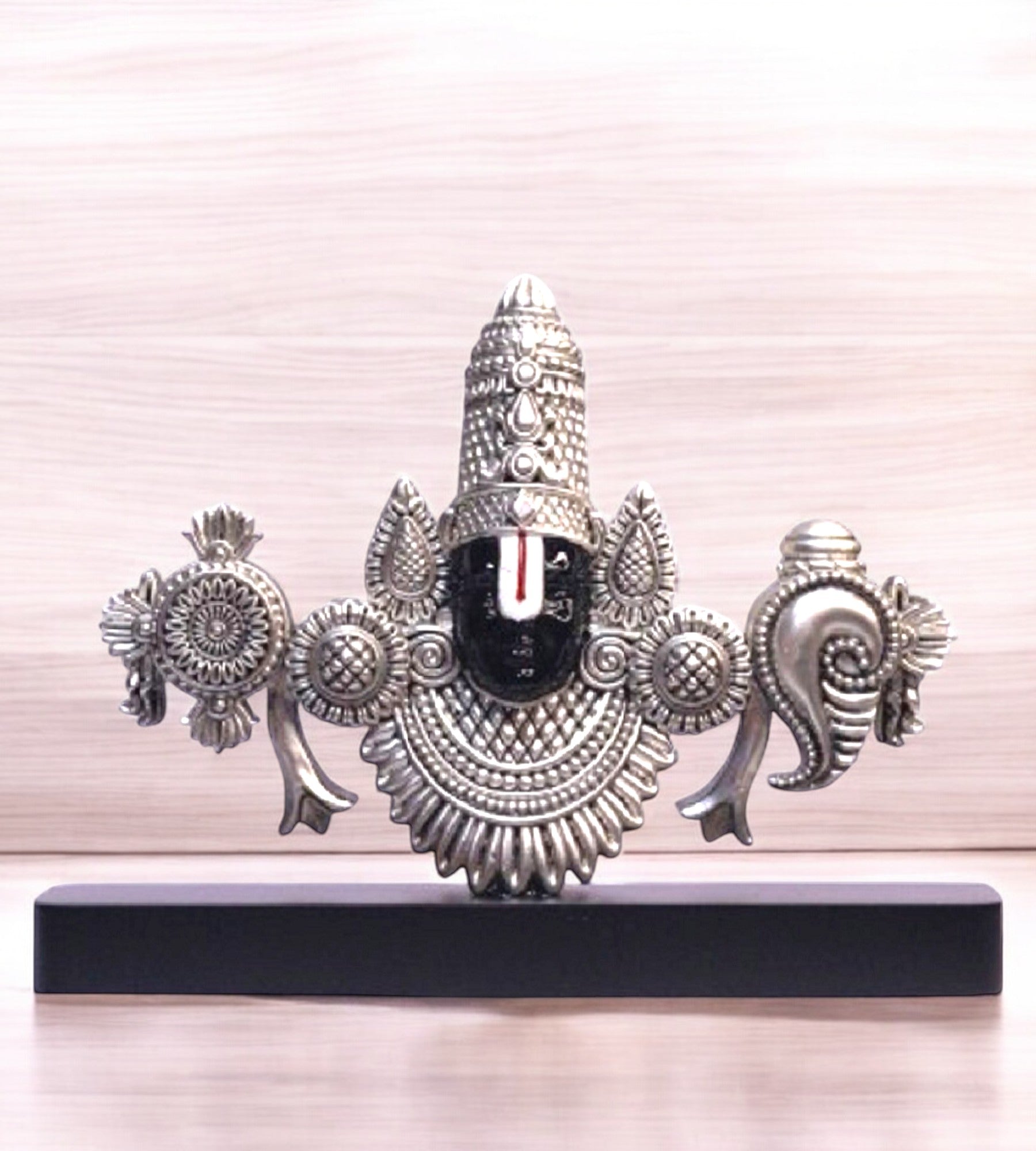 Sigaram 6.5 Inch Silver Color Tirupathi / Balaji Face For Home Pooja Decore K4696