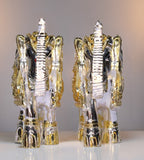 Sigaram 3 Inch Gold and Silver Metal Elephant For Home Decore K4703
