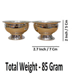 Sigaram 2 Inch Brass Kum Kum Bharani Cup for Home Temple Pooja Decore K4708