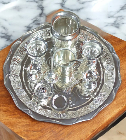 Sigaram Silver Plated Pooja Thali Arathi Set for Home Temple Pooja Festival K4709